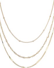 Adornia Set of 3 Assorted Chain Necklaces