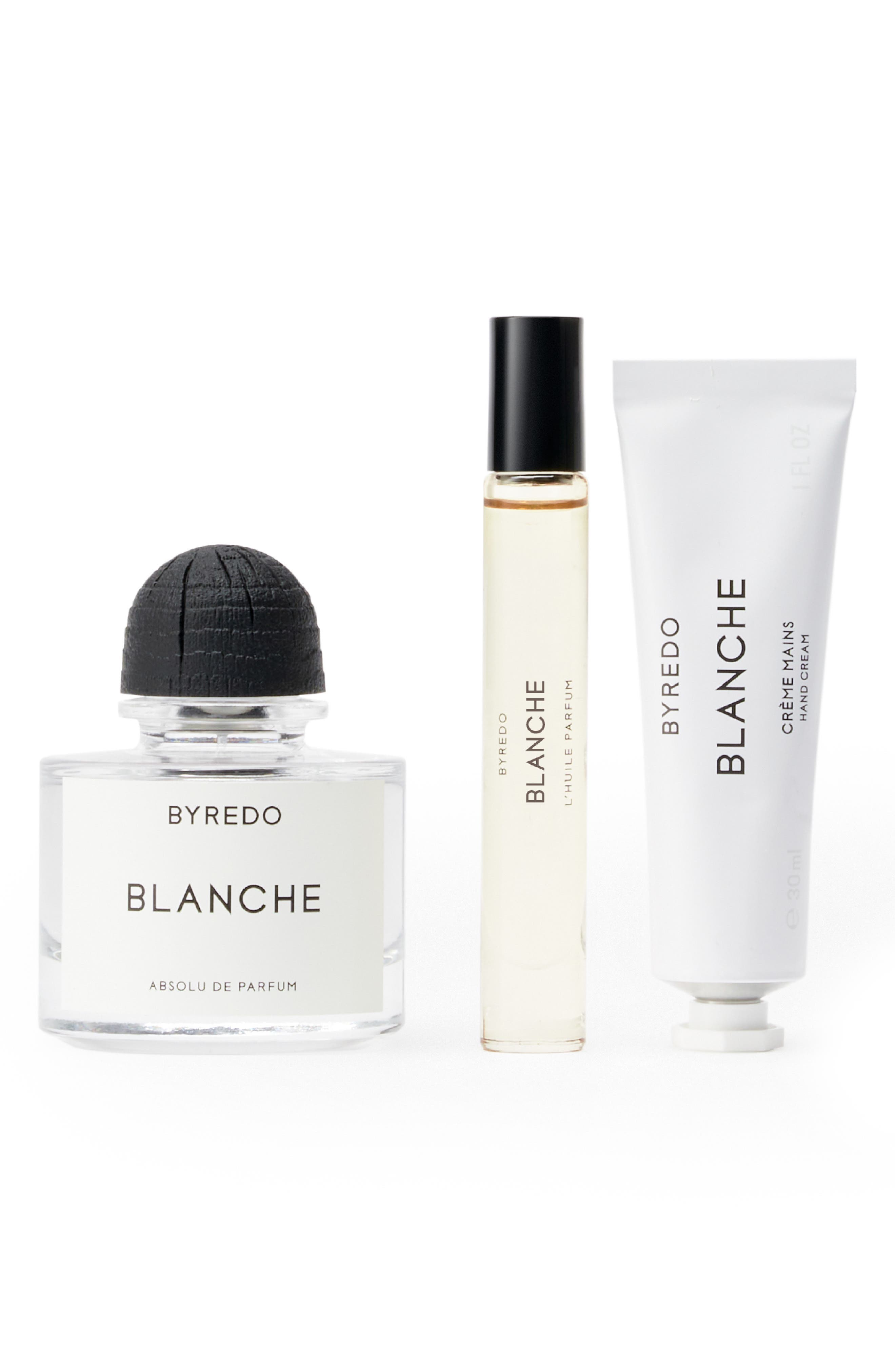 BYREDO Blanche Eau de Parfum Travel Essentials Trio Set $415 Value