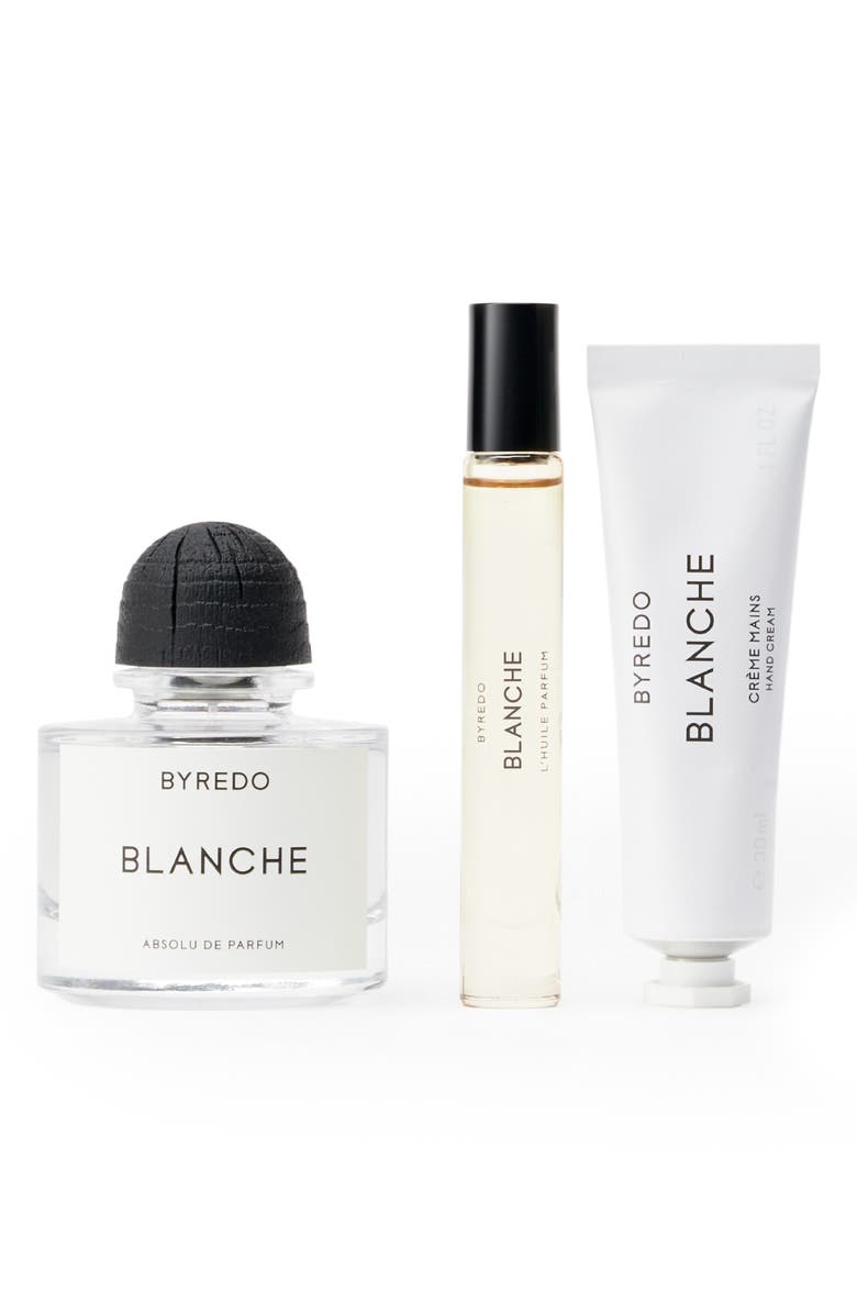 BYREDO Blanche Eau de Parfum Travel Essentials Trio Set $415 Value, Alternate, color, 