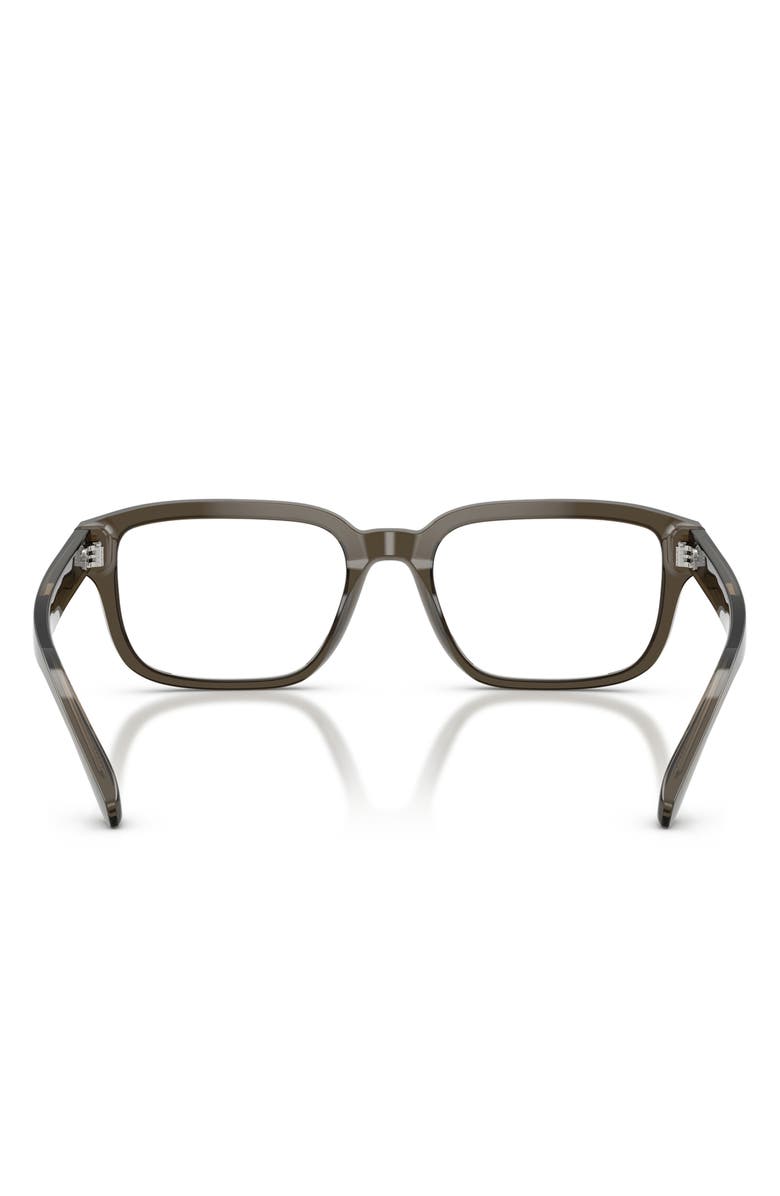 Emporio Armani 55mm Pillow Optical Glasses, Alternate, color, Shiny Grey / Demo Lens