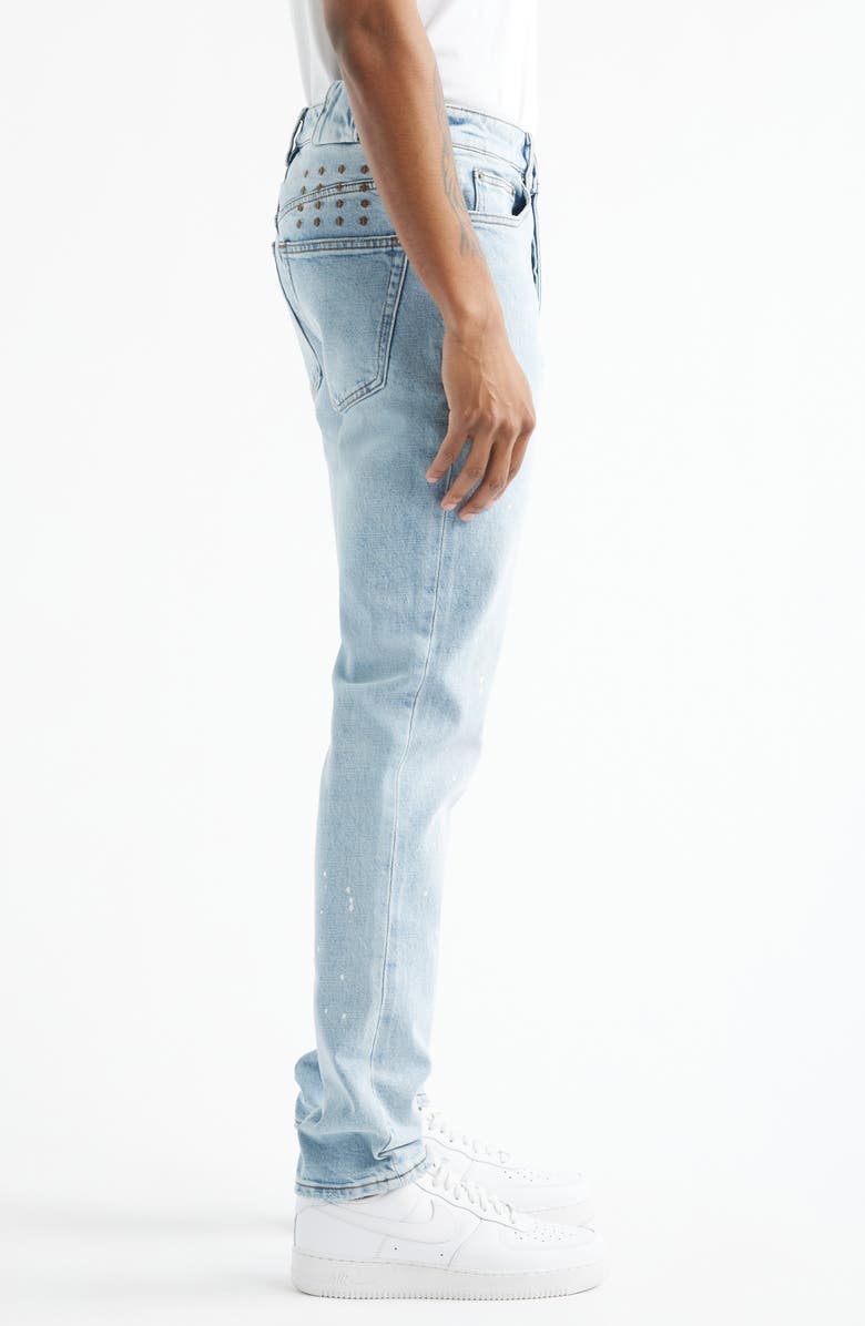 Ksubi Chitch Duke Blue Ripped Slim Tapered Leg Jeans, Alternate, color, Denim