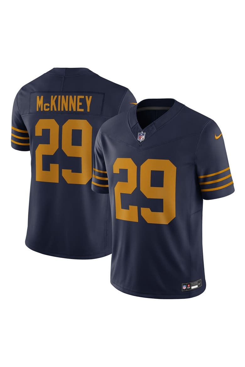 Men's Nike Xavier McKinney Navy Green Bay Packers The 1923 Classic Vapor F.U.S.E. Limited Jersey, Main, color, Navy
