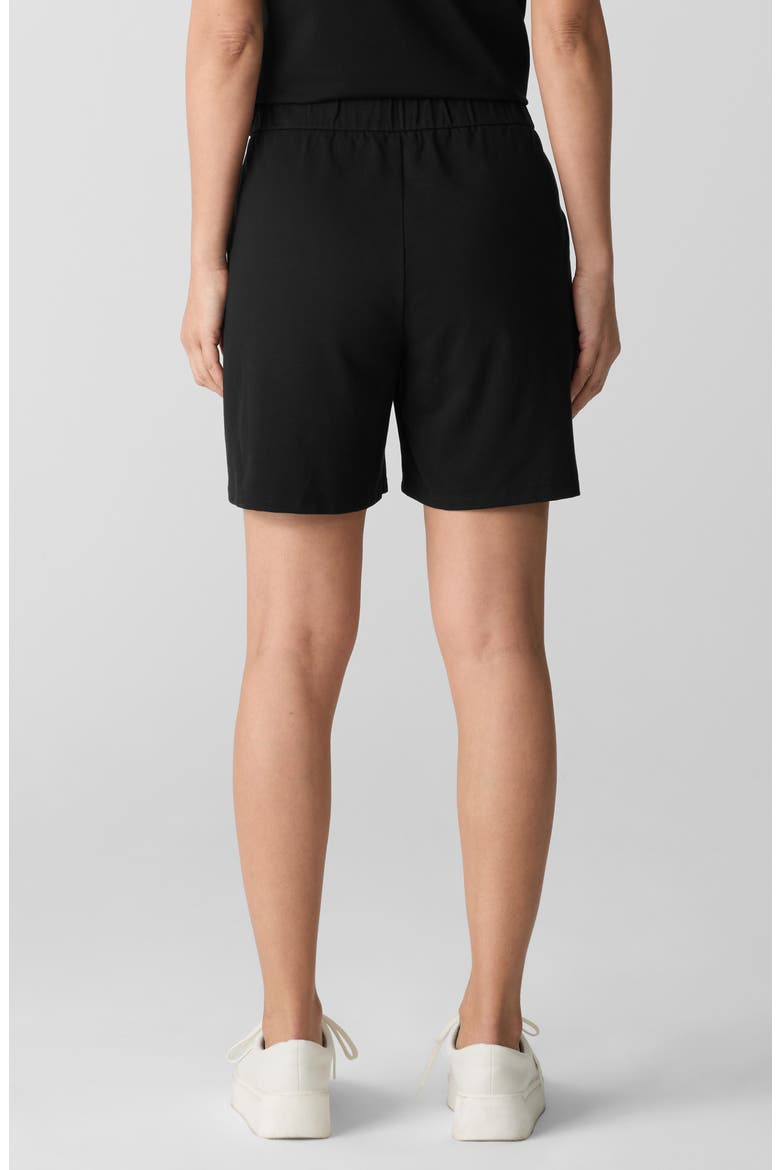 Stretch Organic Cotton Drawstring Shorts, Alternate, color, BLACK