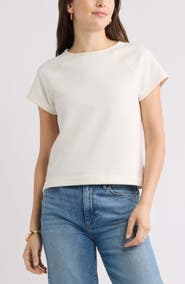 Caslon® Short Sleeve Terry Sweatshirt