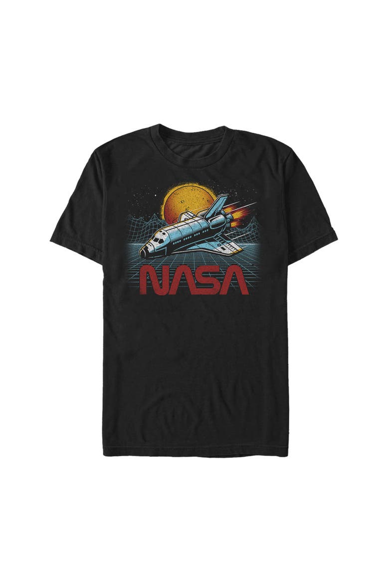 Men's NASA Technology Landscape  Graphic T-Shirt, Main, color, Black