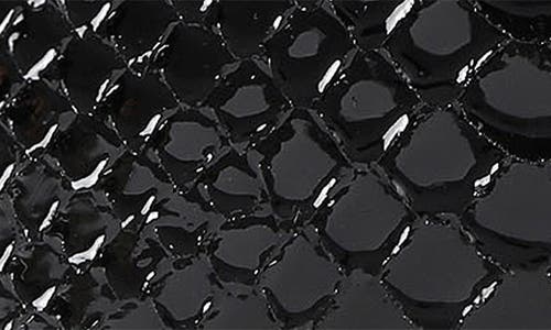 Kurt Geiger London Mini Square Kensington Croc Embossed Leather Top Handle Bag In Black