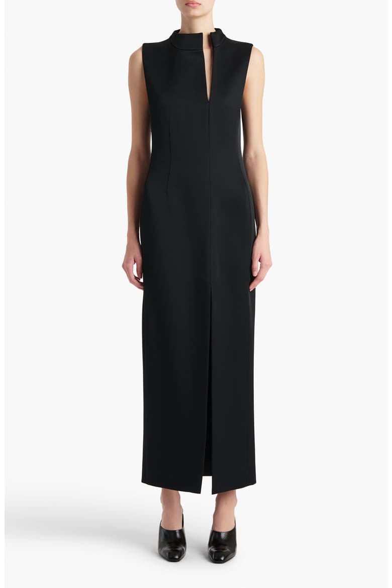 Lowen Crepe Midi Dress, Main, color, BLACK