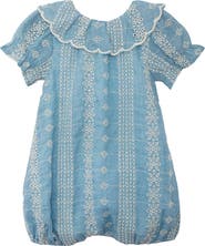 Mabel + Honey Delicate Blue Short Sleeve Romper