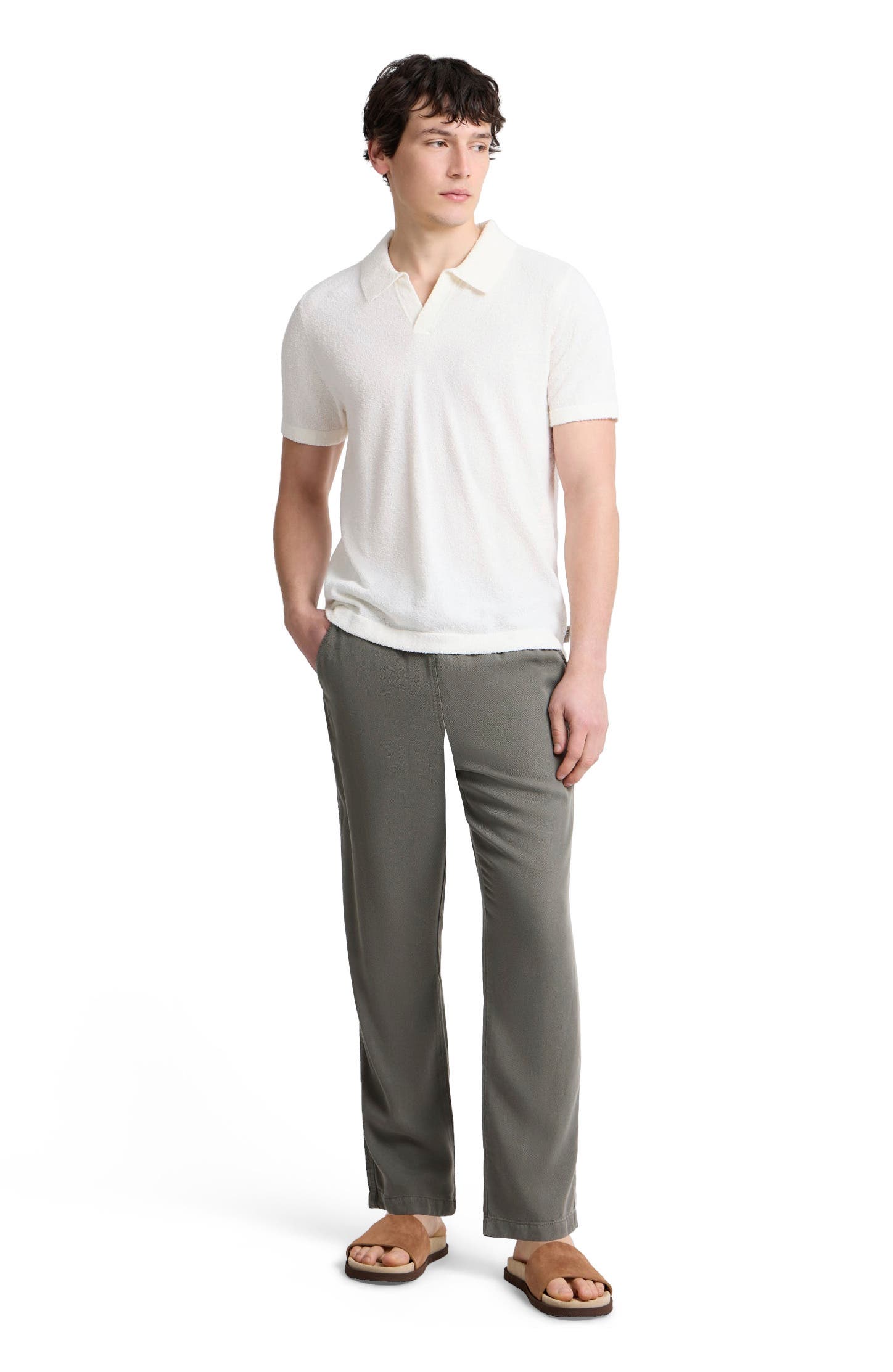 Boucle Knit Johnny Polo