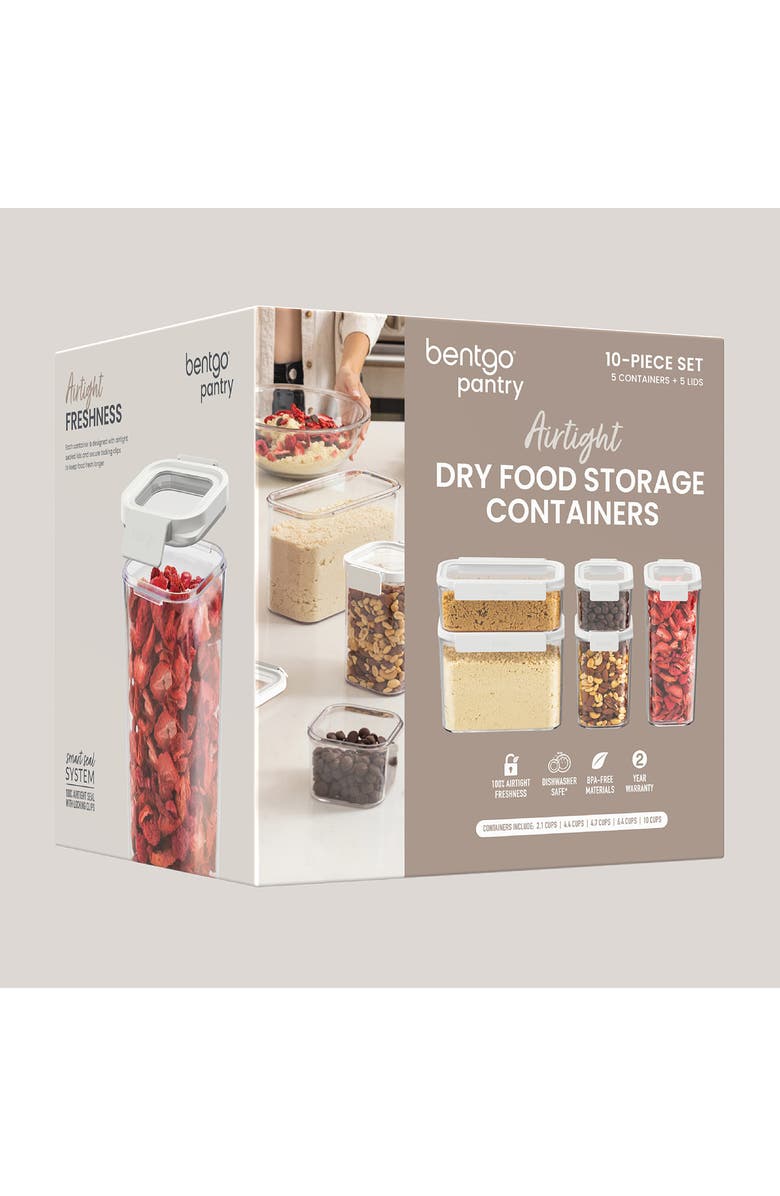 BENTGO Dry Pantry 4-Piece Food Storage Set, Alternate, color, Snow