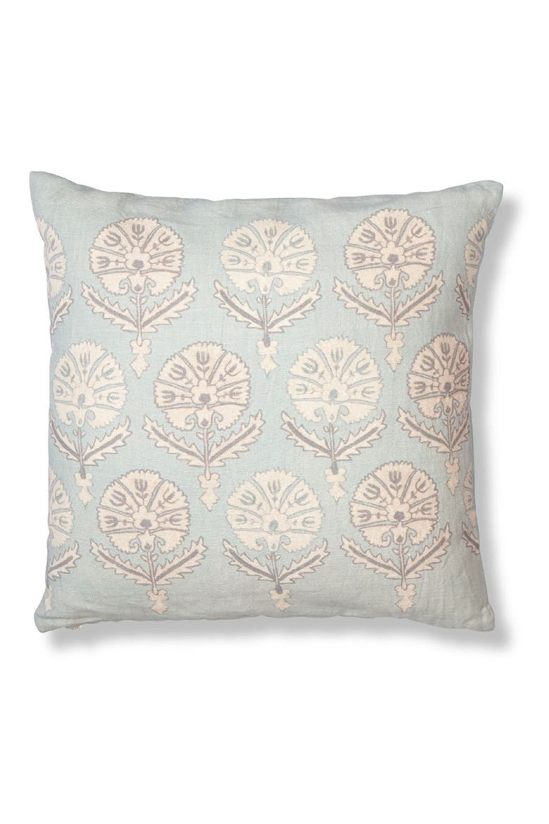 Blue Lotus Accent Pillow, Main, color, BLUE MULTI