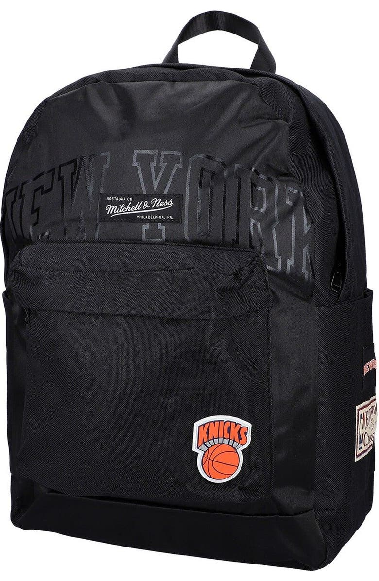 Mitchell & Ness Black New York Knicks Team Backpack, Main, color,