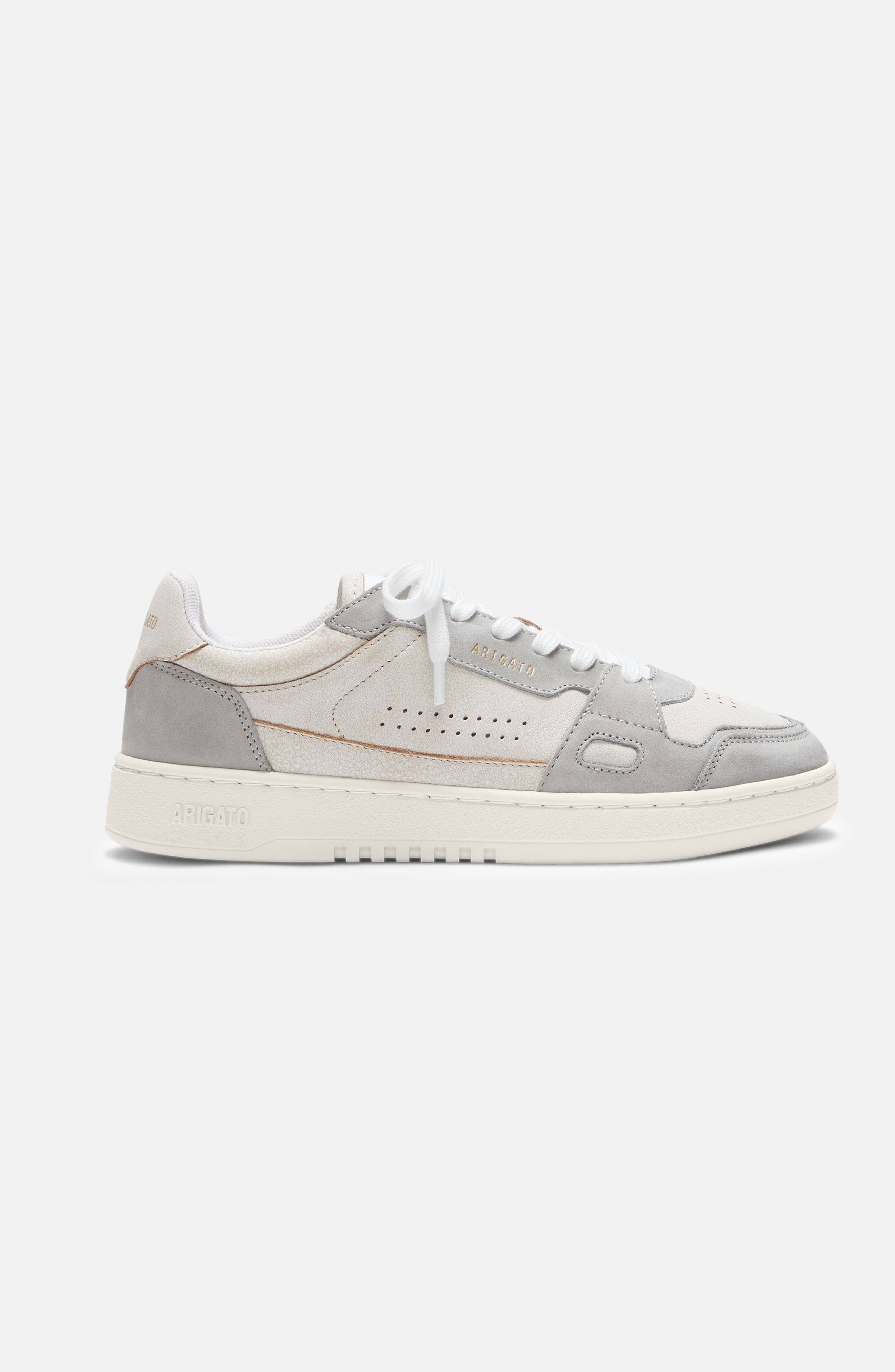 Axel Arigato Dice Lo Cracked Leather Sneaker, Alternate, color, Beige/Light Grey