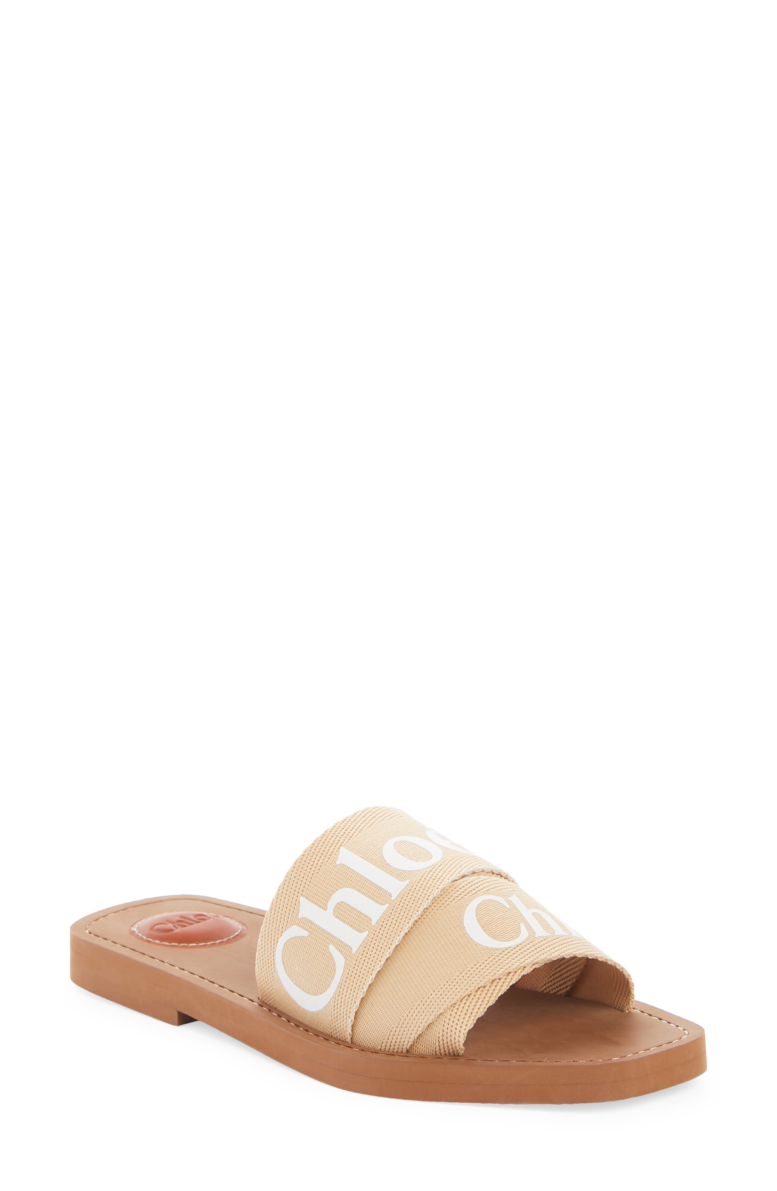Chloé Logo Slide Sandal, Main, color, 
