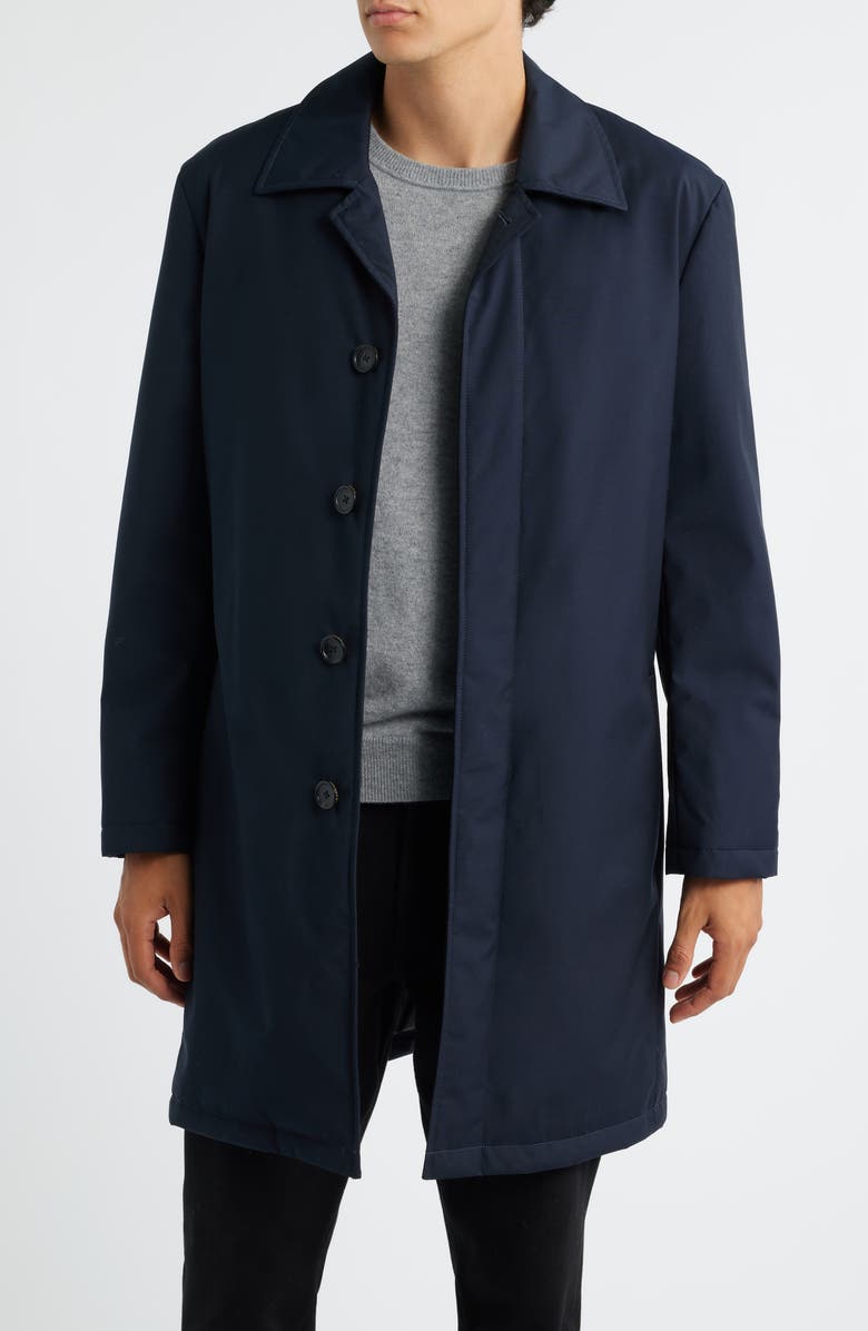 Cardinal of Canada Jax Water Repellent Wool Overcoat, Main, color, Navy