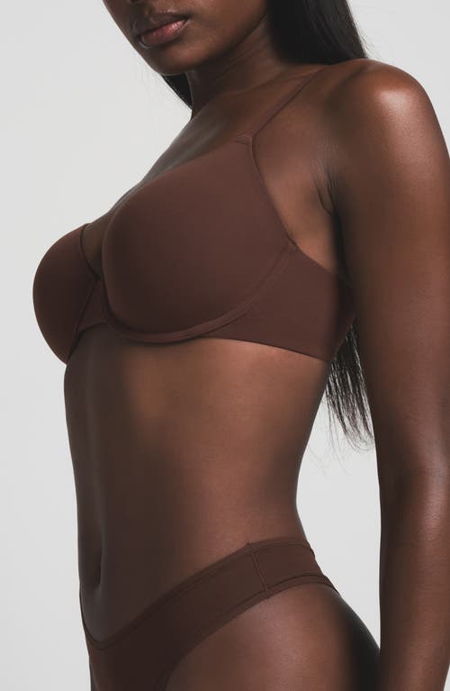 Skims Fits Everybody Push-up Bra In Cocoa