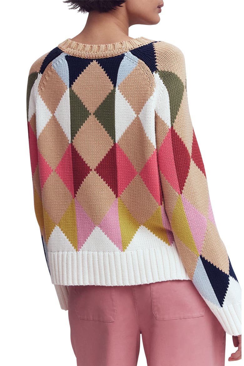 Argyle Cotton Sweater, Alternate, color, MUTLI ARGYLE