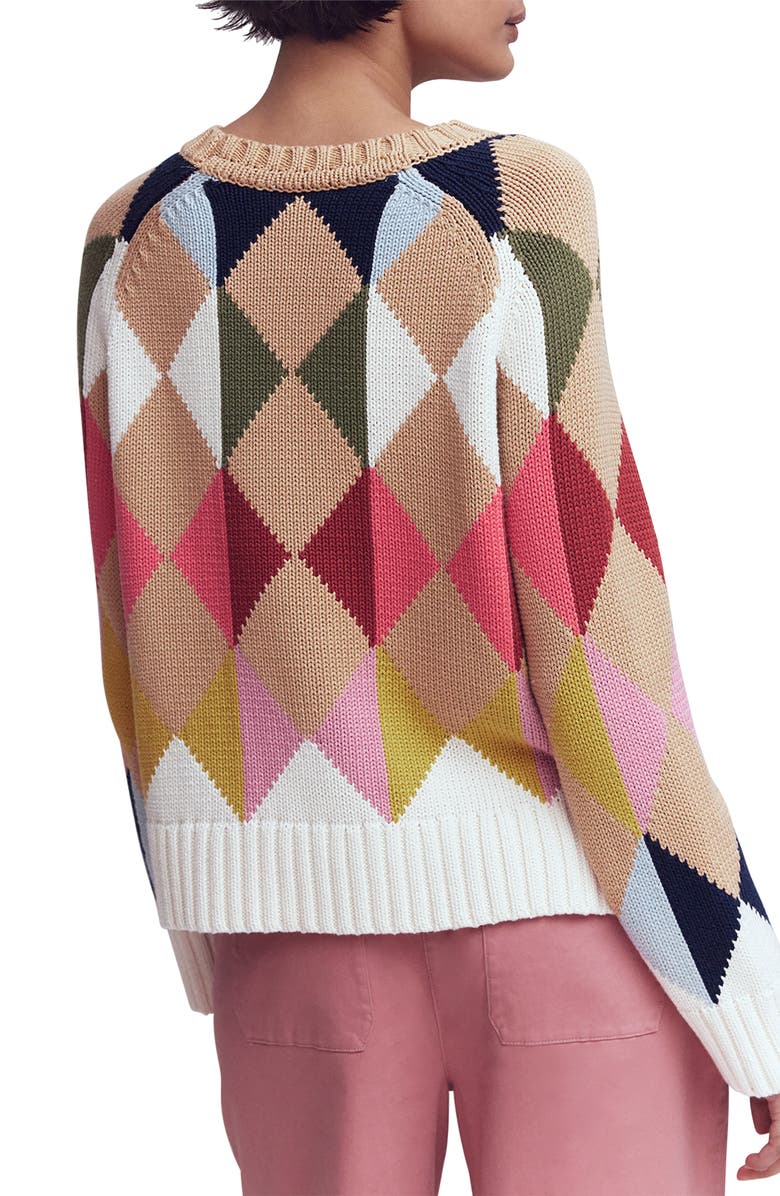 Boden Argyle Cotton Sweater, Alternate, color, Mutli Argyle