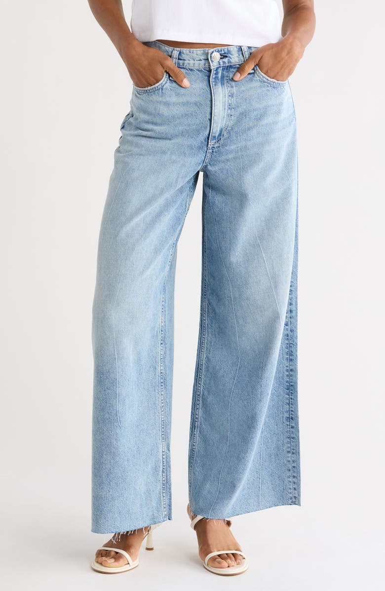 rag & bone Sofie Featherweight High Waist Ankle Wide Leg Jeans, Main, color, 