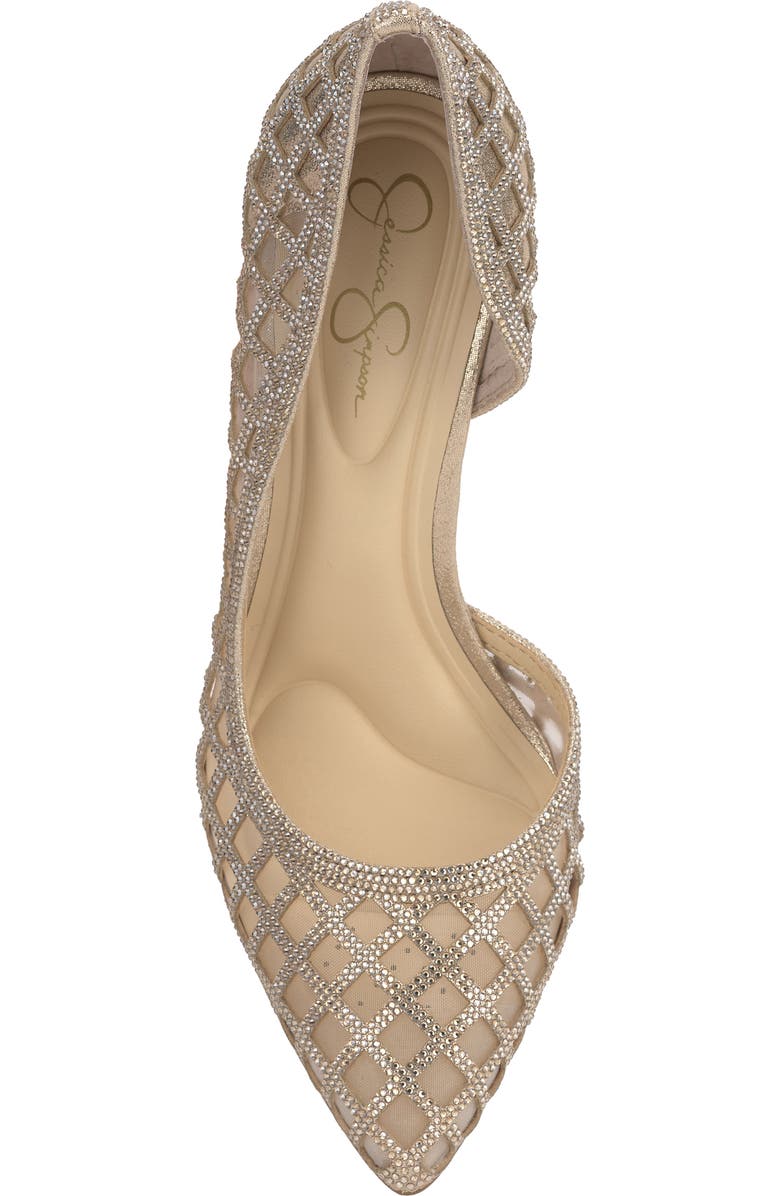 Jessica Simpson Prizma 8 Half d'Orsay Pump, Alternate, color, Champagne Rhinestone