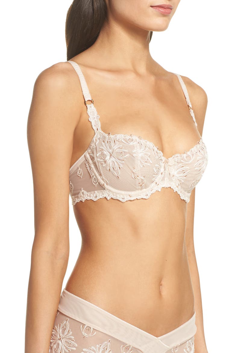 Champs-Élysées Underwire Demi Bra, Alternate, color, CAPPUCCINO
