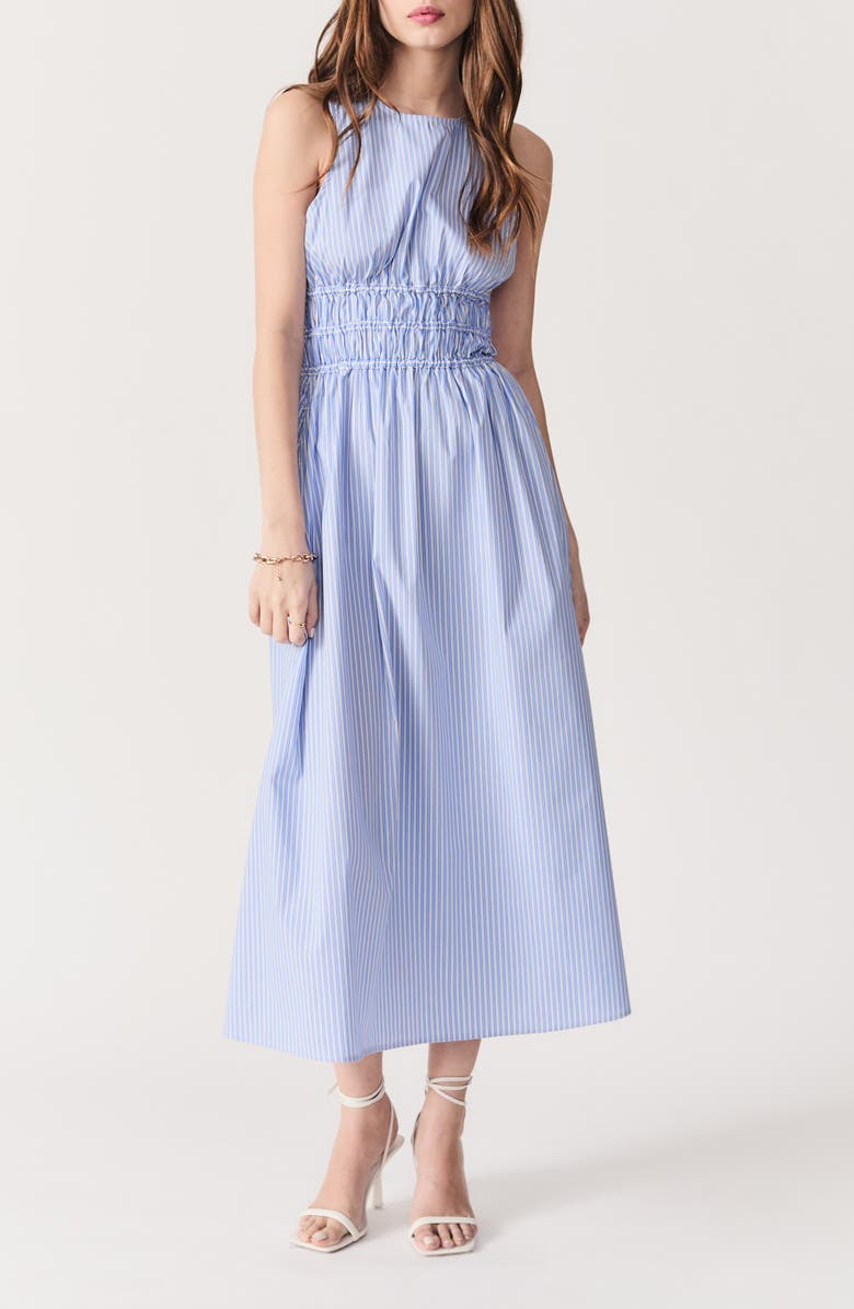 DELUC Capelas Stripe Cotton Maxi Sundress, Main, color, 