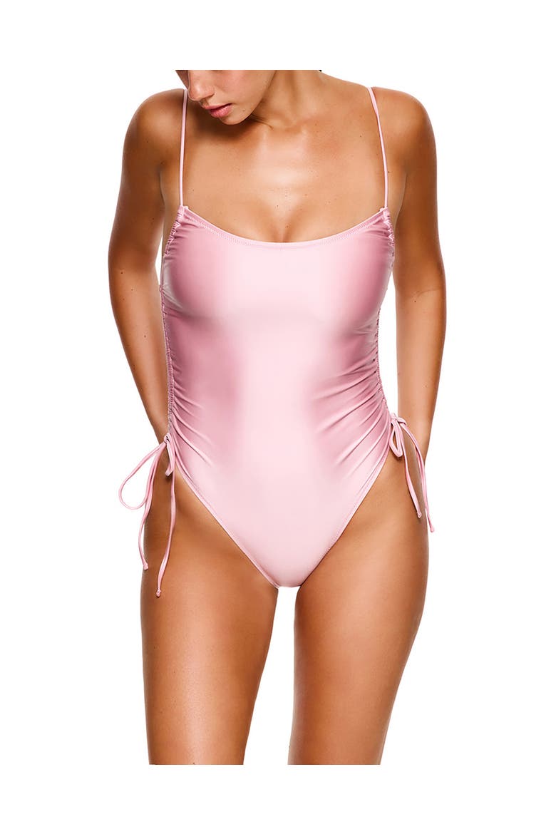 Satin Royale Adjustable One Piece Swimsuit, Main, color, Light-Pink