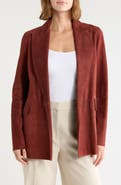 Longchamp Suede Open Front Jacket