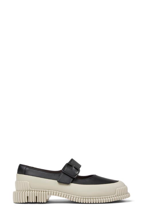 Camper Pix Buckled Leather Ballet Flats In Black
