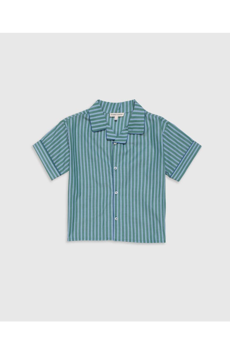 The Sunday Collective Bowling Shirt, Main, color, Cucumber Stripe