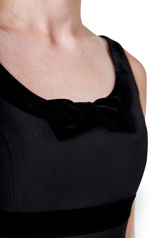 Endless Rose Velvet Trim Sleeveless Minidress In Black