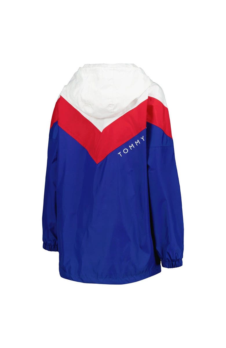 Tommy Hilfiger Women's Tommy Hilfiger Blue/Red New York Rangers Staci Half-Zip Windbreaker Jacket, Alternate, color, 