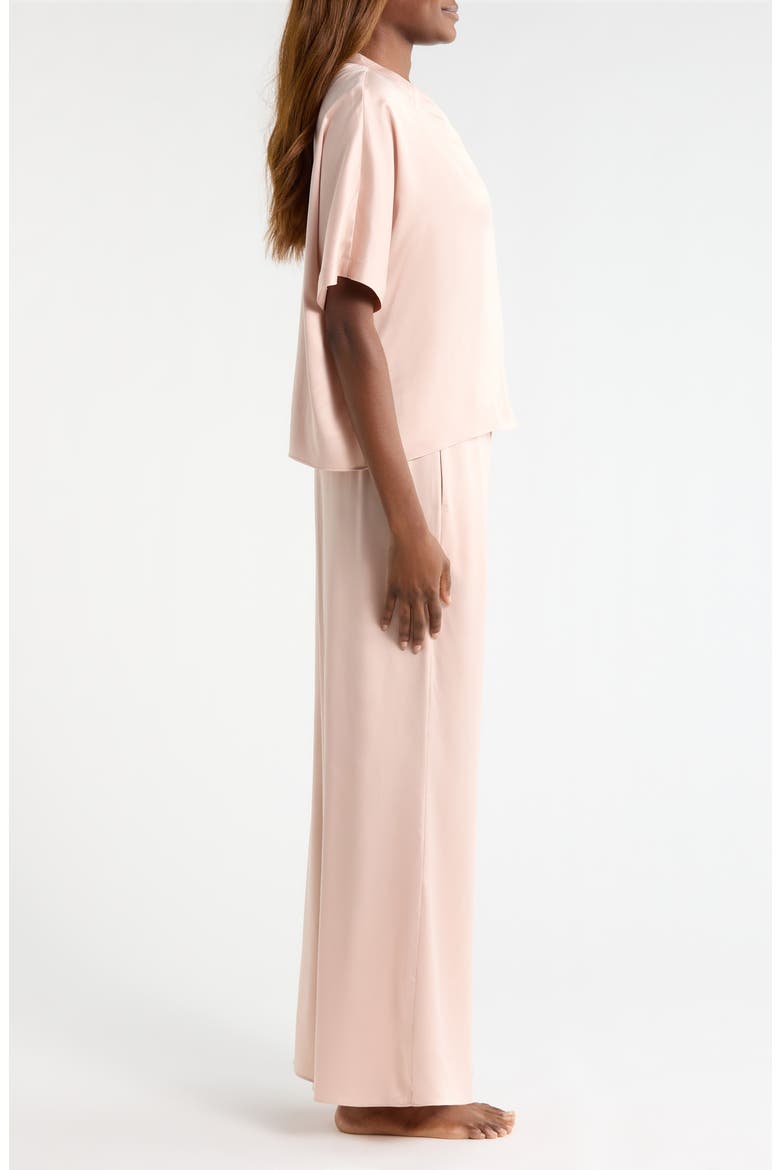 Washable Silk Crossover Pajamas, Alternate, color, DELICATE PINK