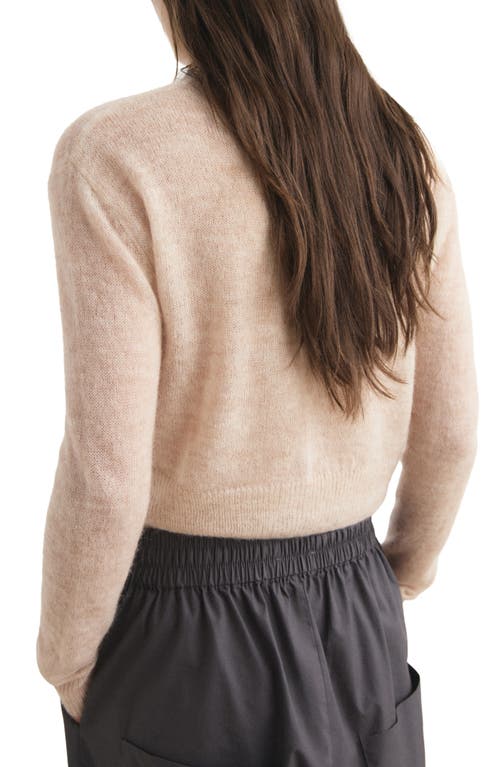 Mango Crop Cardigan In Neutral