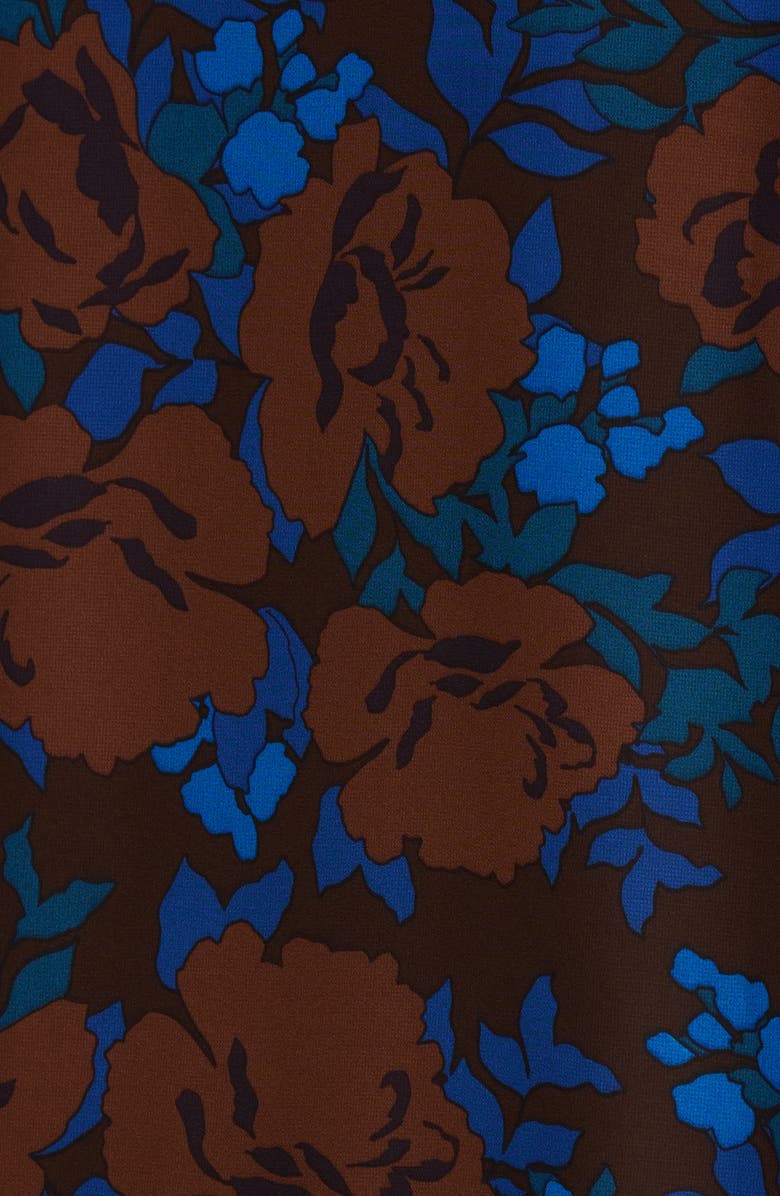 SUGARLIPS Lebanon Floral Tie Neck Top, Alternate, color, Brown-Blue