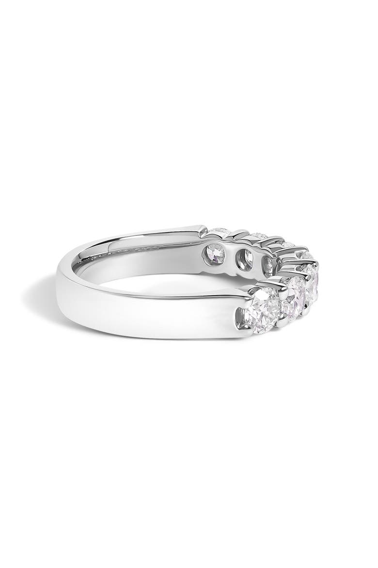 14K Gold 1 1/2 Ctw Diamond 7 Stone Band Ring, Alternate, color, White Gold