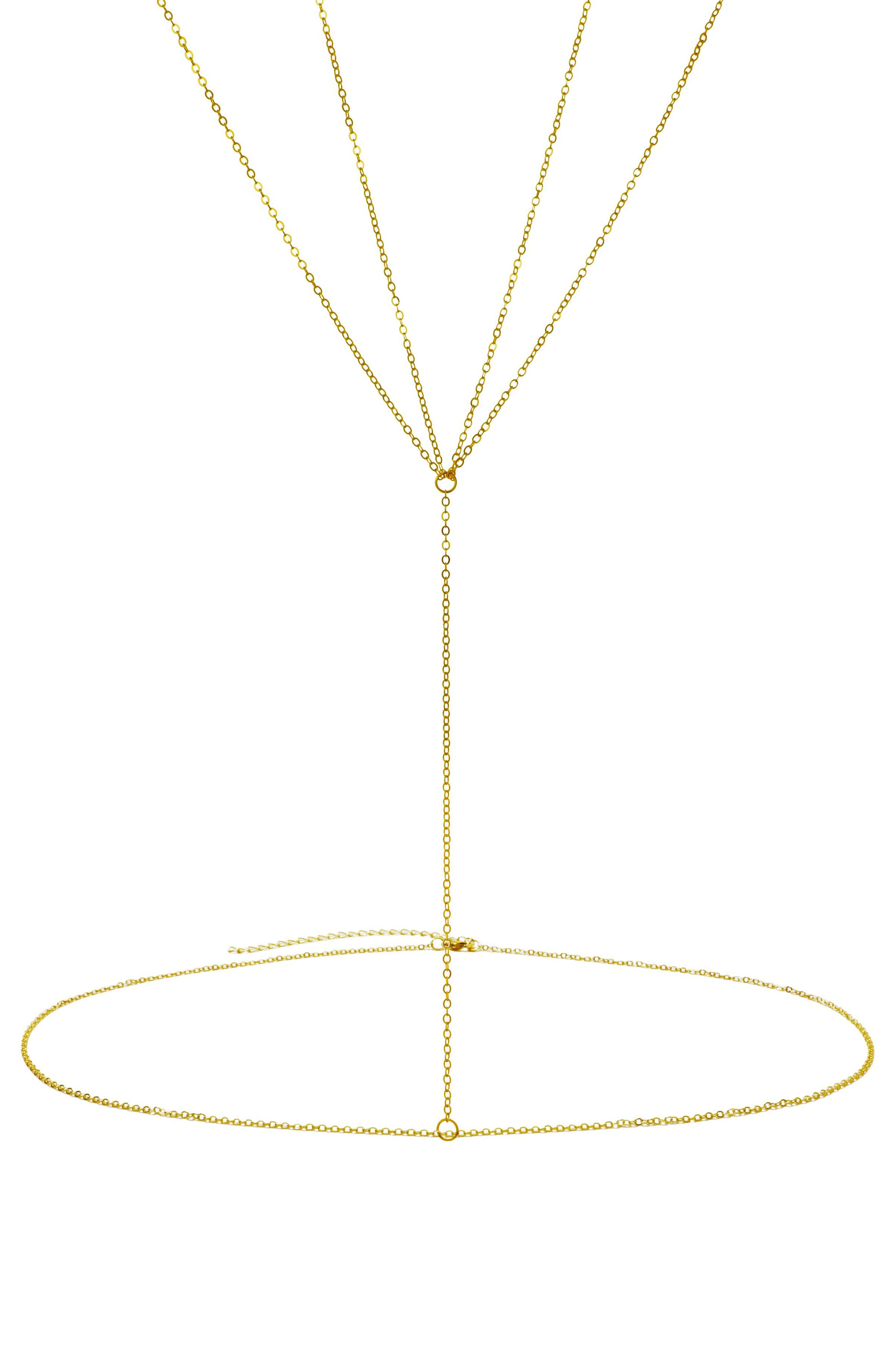 Adornia 14K Gold Plated Winged Body Chain