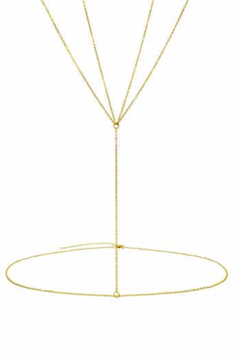 Adornia 14K Gold Plated Winged Body Chain