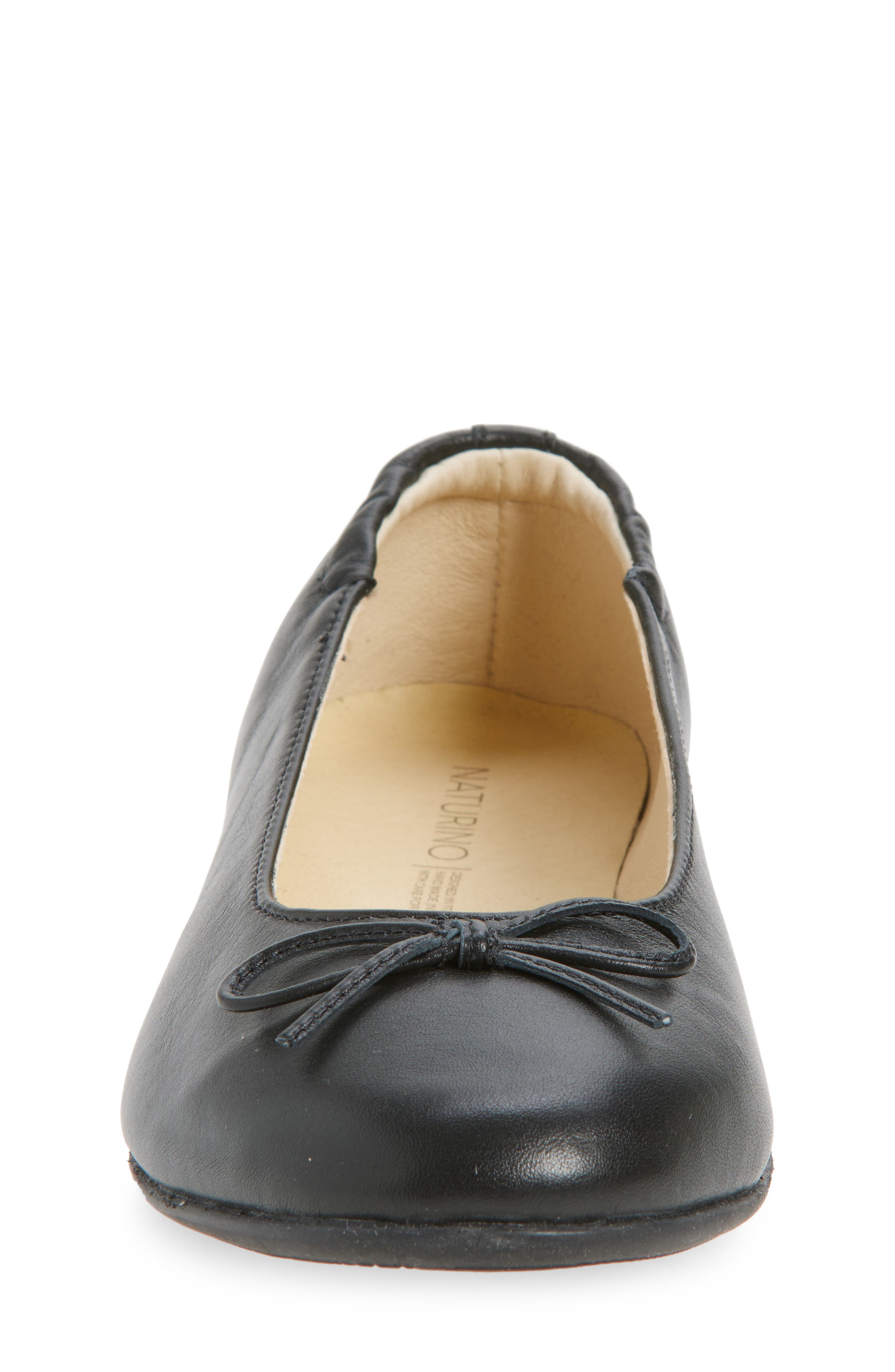 Naturino Kids' Croise Ballet Flat, Alternate, color, Metallic Black