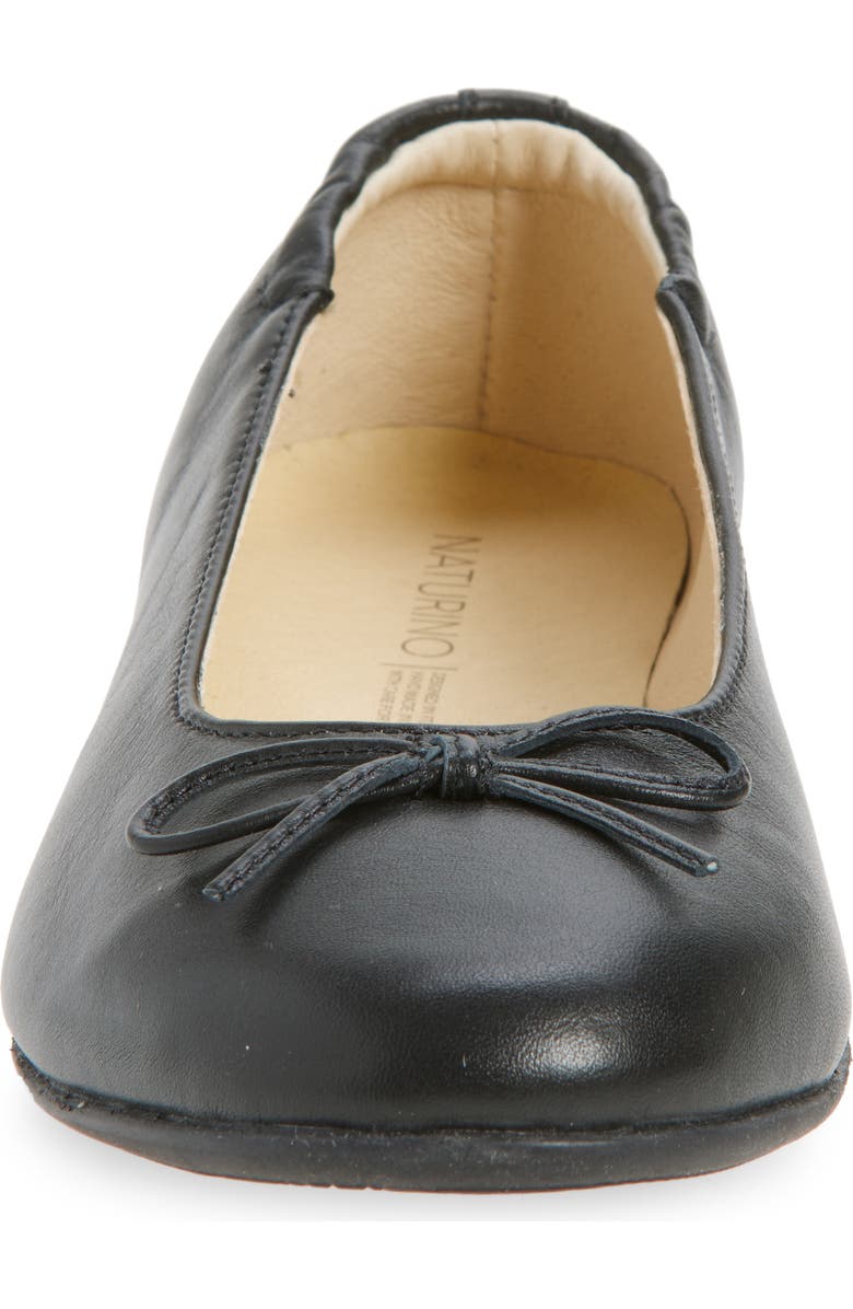 Naturino Kids' Croise Ballet Flat, Alternate, color, Metallic Black