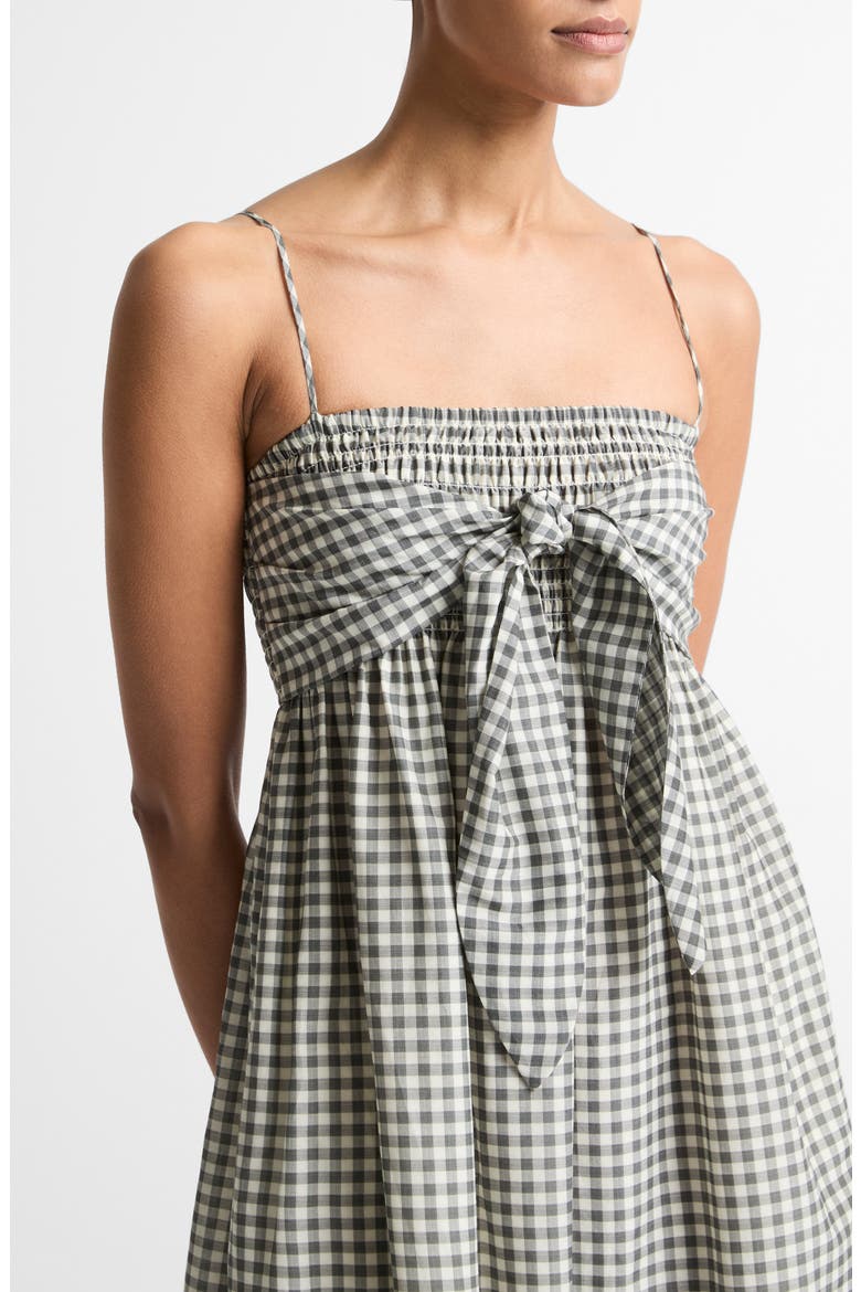 Vince Gingham Smocked Bodice Midi Sundress (Women) | Nordstrom