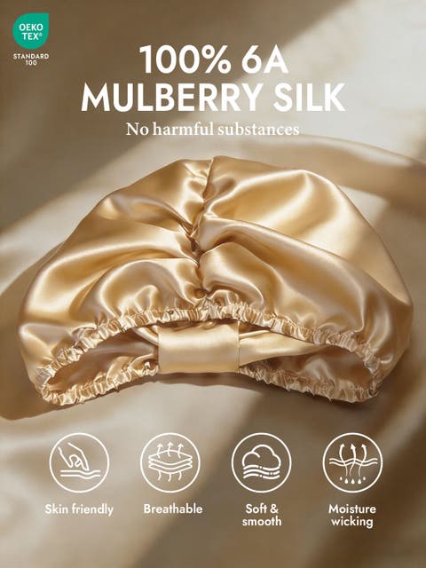 100% Mulberry Silk Sleep Bonnet