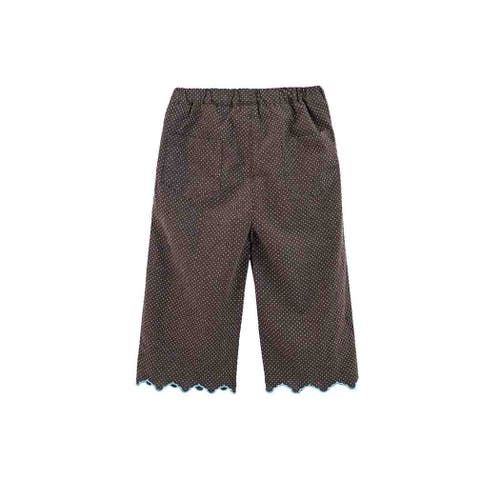 Sweet Cactus Polka Dot Scallop Outfit Set In Brown