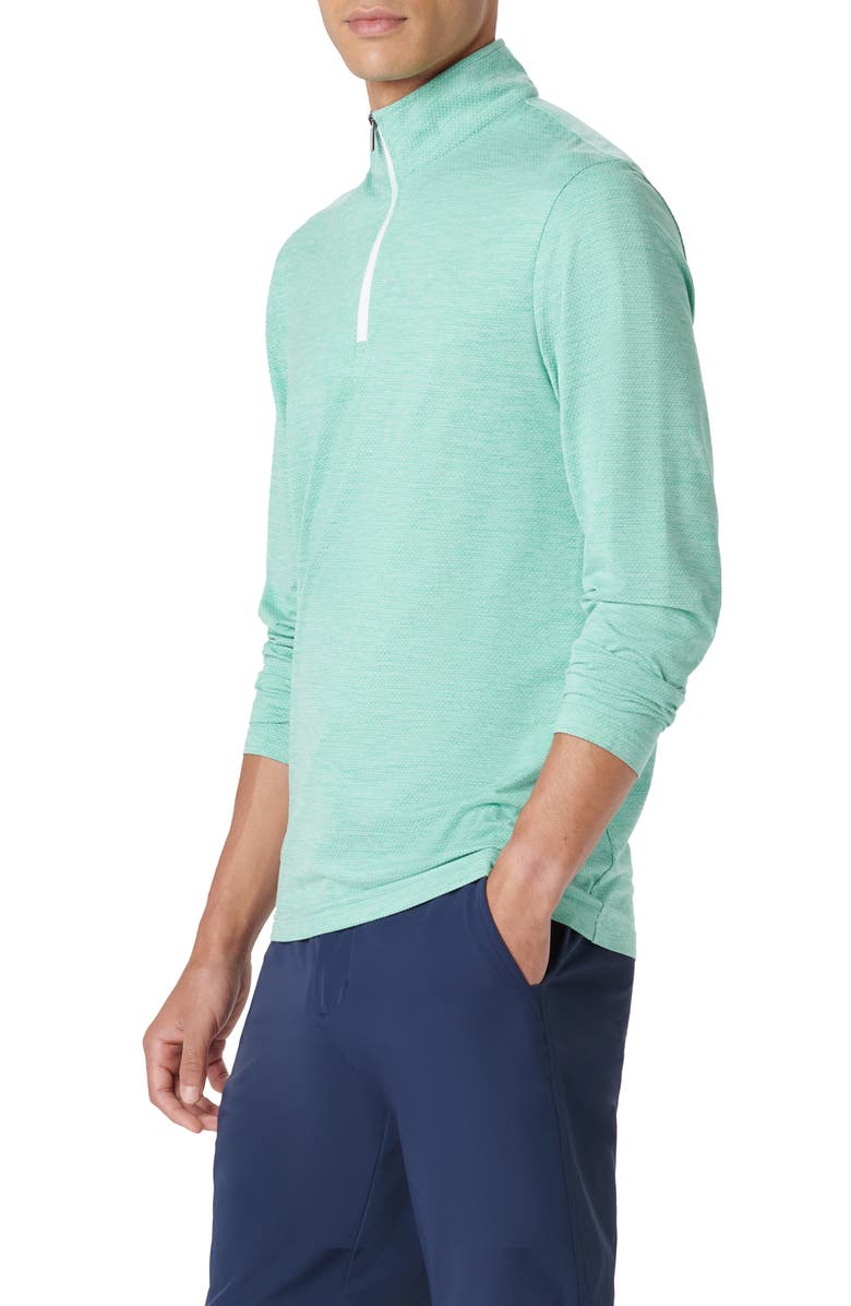 Bugatchi Quarter Zip Performance Pullover, Alternate, color, Menthol