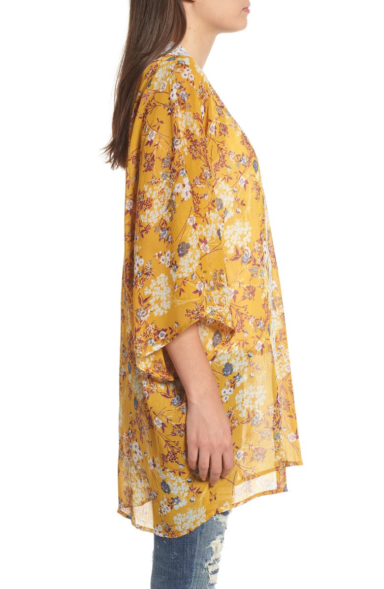 Band of Gypsies Mix Print Kimono, Alternate, color,