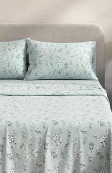 Woven & Weft Turkish Cotton Flannel Winter Floral Sheet Set
