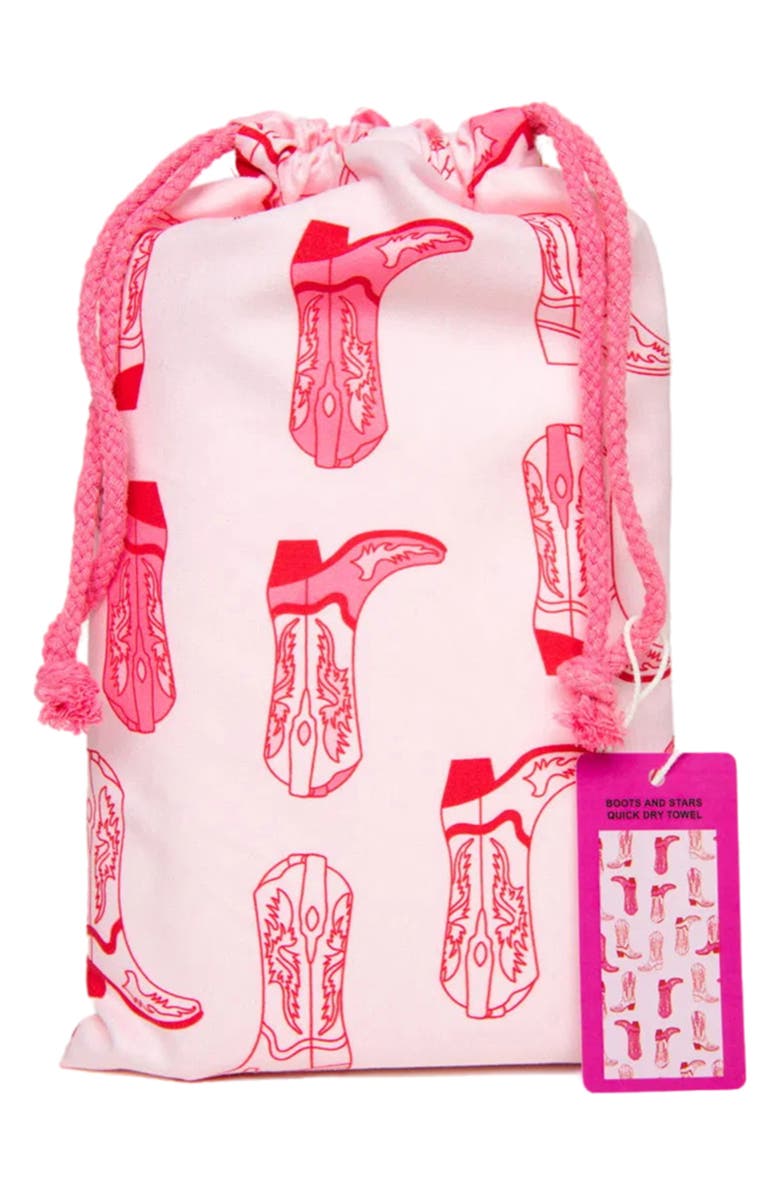 Katydid Boots & Stars Quick Dry Beach Towel, Alternate, color,