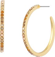 Kurt Geiger London Pavé Medium Hoop Earrings