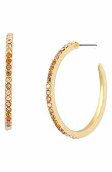 Pavé Medium Hoop Earrings