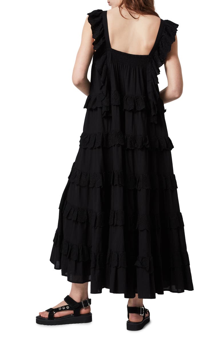 AllSaints Serina Tiered Maxi Dress, Alternate, color,